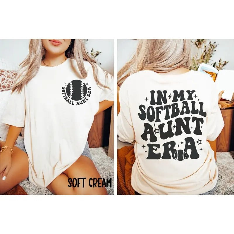 Softball Aunt Tshirt Aunt Softball Shirt Gift For Softball Game Day Shirt Retro Softball Shirt Ballpark Shirt Catcher's Aunt Softball Niece