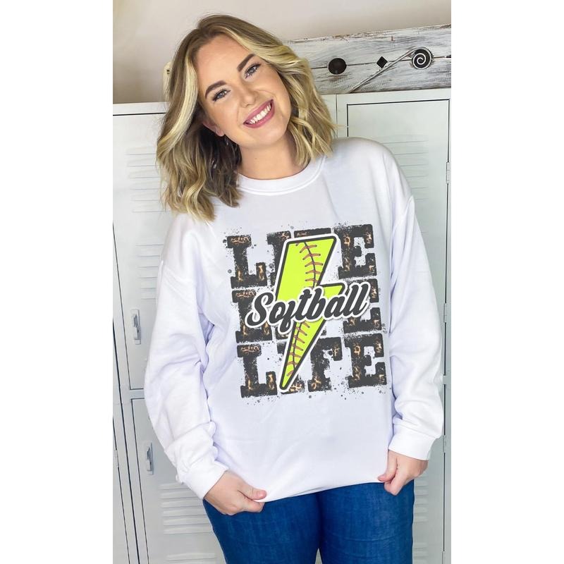Softball Life Lightning Bolt Sweatshirt