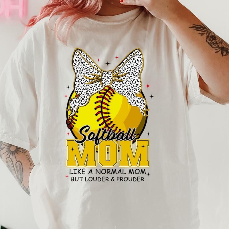 Softball Mom... Louder Shirt ~ Unisex Apparel Relaxed Fit Printed In The USA Clothing Womenswear Casual Comfort Cotton Top Athletic Boho