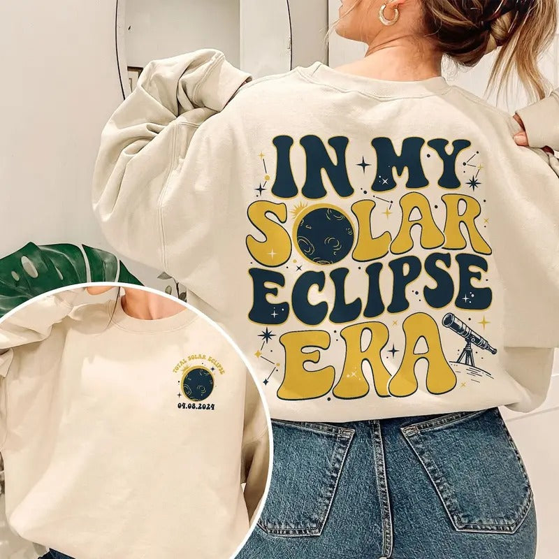 Solar Eclipse Sweatshirt, In My Solar Eclipse Era Shirt, Eclipse Watching Squad Tee, Twice In A Lifetime, Total Solar Eclipse 2024 Crewneck