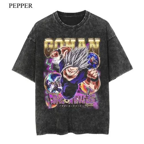 Son Gohan Vintage T-Shirt, Anime Manga Unisex T-Shirt, Gift For Him Menswear Top