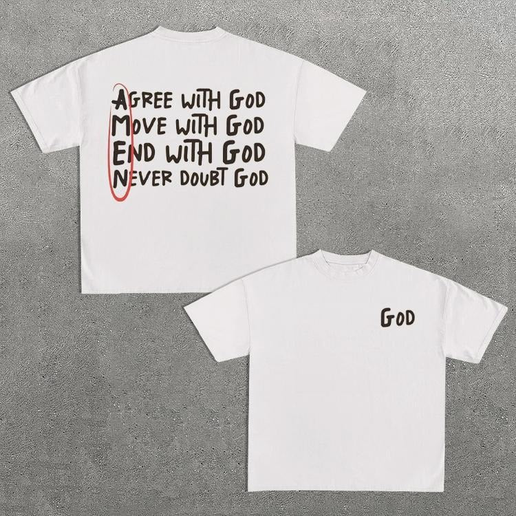 Sopula Amen God Graphic Short Sleeve T-Shirt