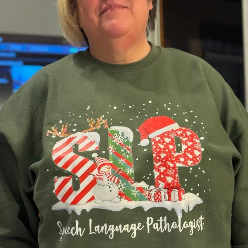 Speech Therapist Shirt, Christmas Shirt, Christmas Speech Language Pathologist, SLP Shirt, Speech Pathology, Speech Therapy