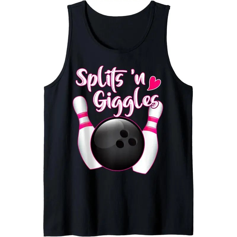 Splits'n Giggles Funny Bowling Team Tank Top made in USA