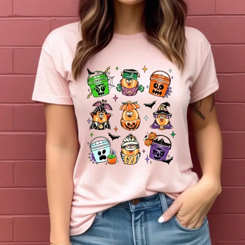 Spooky Nuggets Meal Bucket Shirt - Halloween Chicken Nuggets - Trendy Spooky Season