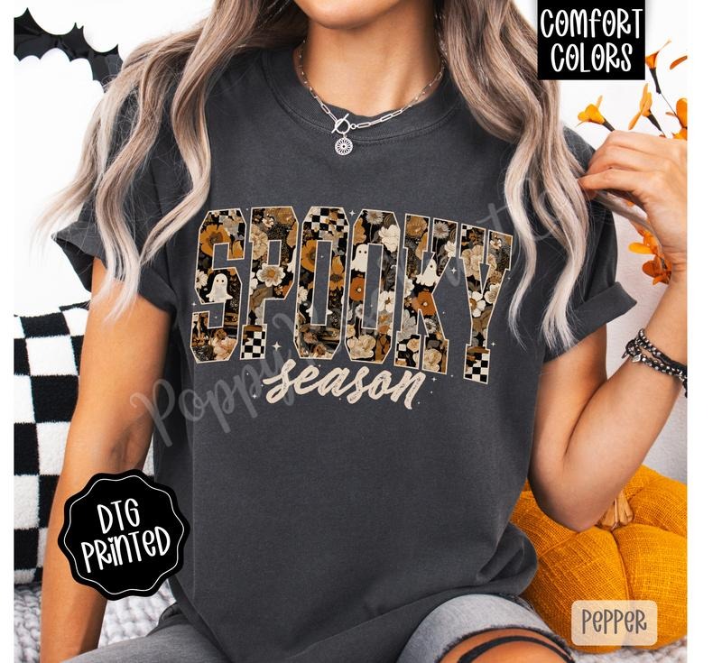 Spooky Season Comfort Colors, Trendy Halloween Tshirt Hoodie, Sweatshirt | WearSparks.com