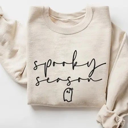 Spooky Season Sweatshirt, Halloween Sweatshirt for Women, Halloween Gift, Retro Halloween Shirt, Halloween Crewneck, Fall Sweater, Ghost Tee