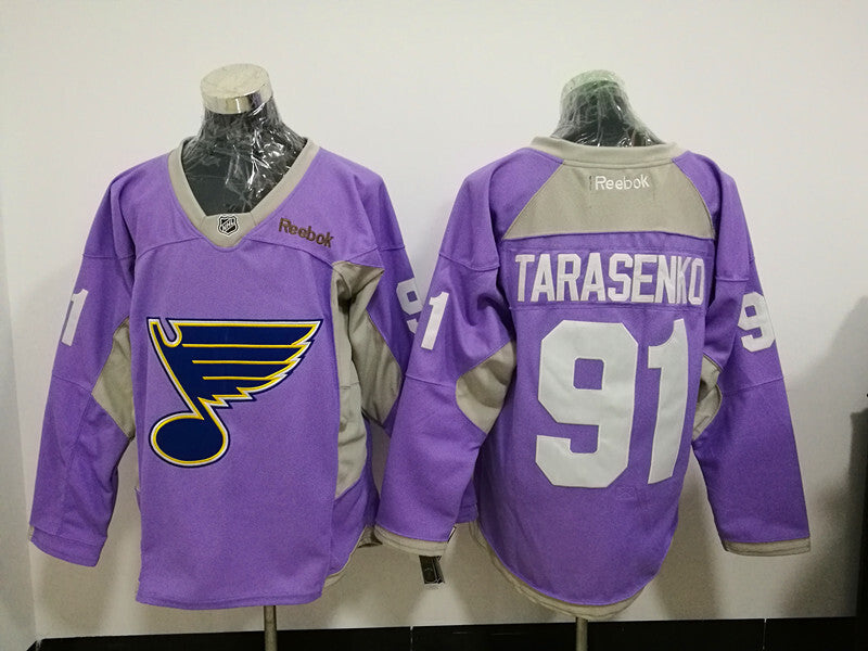 St. Louis Blues #91 Vladimir Tarasenko Purple Breast cancer
