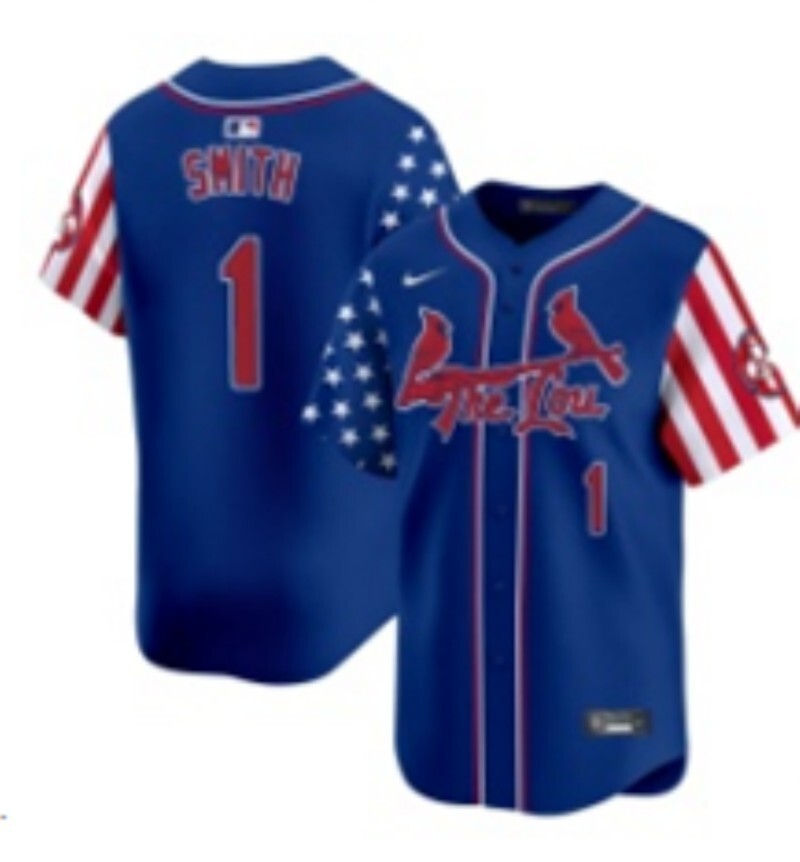 St. Louis Cardinals #1 Ozzie Smith Red Edition Adult Style 5