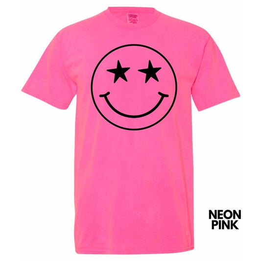Starry Eyed Happy Face Comfort Colors T-Shirt 'NLB'