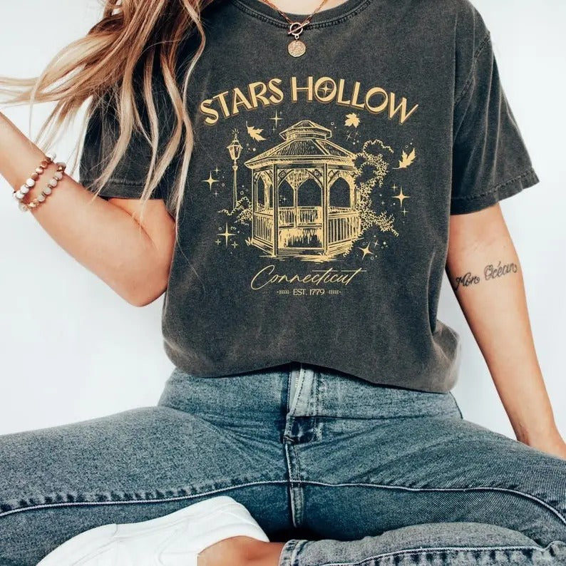 Stars Hollow tshirt, Stars Hollow Where You Lead I Will Follow Shirt, Stars Hollow Tshirt, Retro Style Lukes Diner Crewneck Shirt