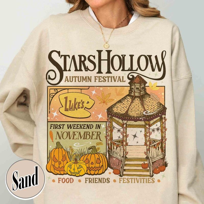 Stars Hollow Autumn Festival Sweatshirt, Where You Lead I Will Follow Shirt, Tv Show Fans Gift, Fall Shirt, Luke's Coffee Tee
