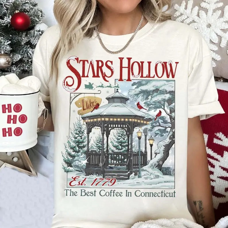 Stars Hollow Christmas Festival Shirt,Stars Hollows Shirt,Christmas Gift,Connecticut Shirt, Retro Style Shirt, Stars Hollow 1779 Connecticut