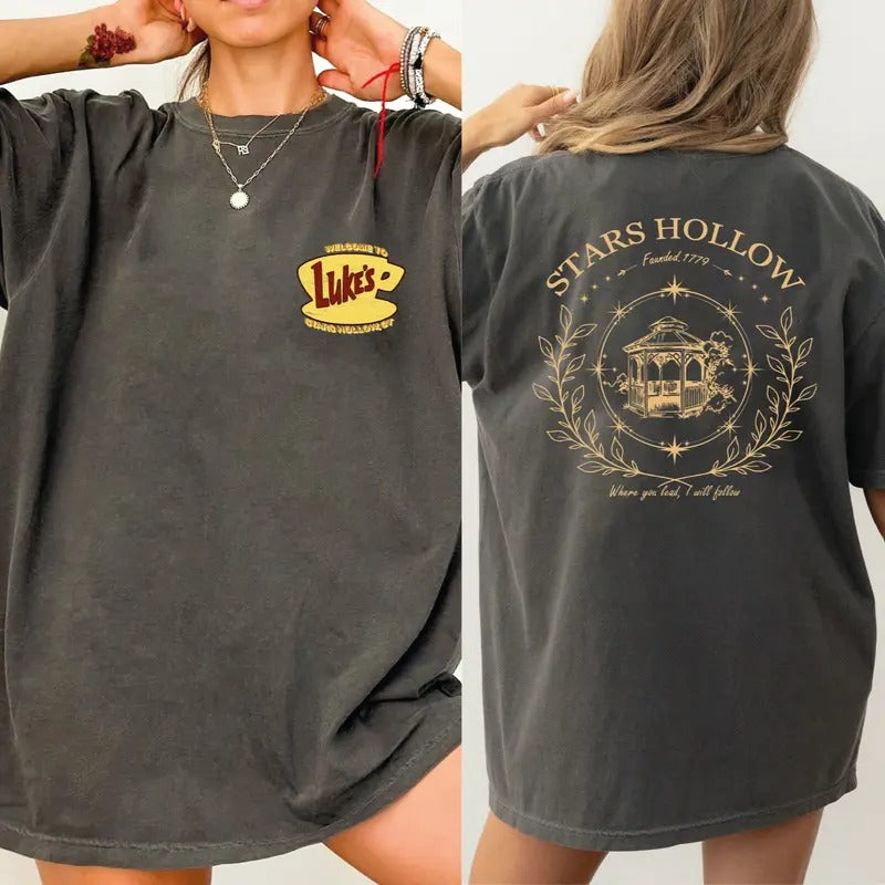 Stars Hollow Comfort Colors Shirt, Stars Hollow Where You Lead I Will Follow Shirt