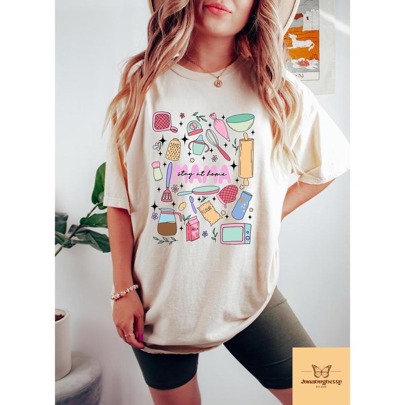 Stay At Home Mom T-shirt, Mother's Day Sweatshirt, Funny Mama Shirt, Retro Mother's Day Gift, Kitchen Mama Crewneck, New Mom Outfit