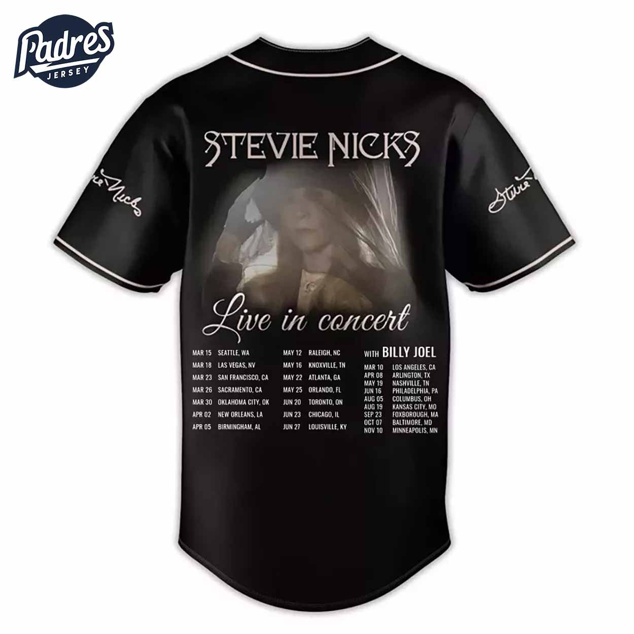 Stevie Nicks Live Concert 2024 Baseball Jersey - Padres Jersey Oasis: Elevate Your Baseball Style Game