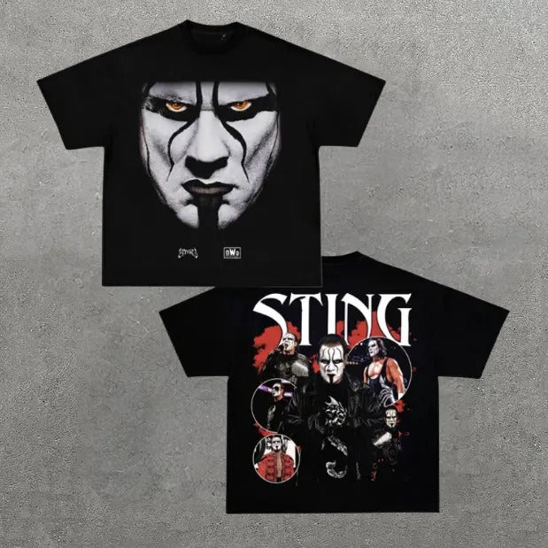 Sting Vintage Graphic Tees, Wrestling Tshirt, Wrestler T-Shirt, WWE Shirts, Unisex Vacation Outfits Gift Shirt Top Menswear Womenswear Streetwear