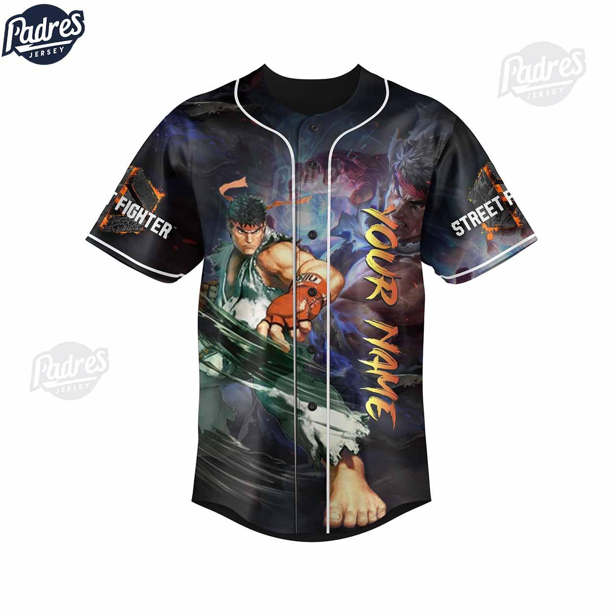 Street Fighter Ryu Custom Baseball Jersey - Padres Jersey Oasis: Elevate Your Baseball Style Game