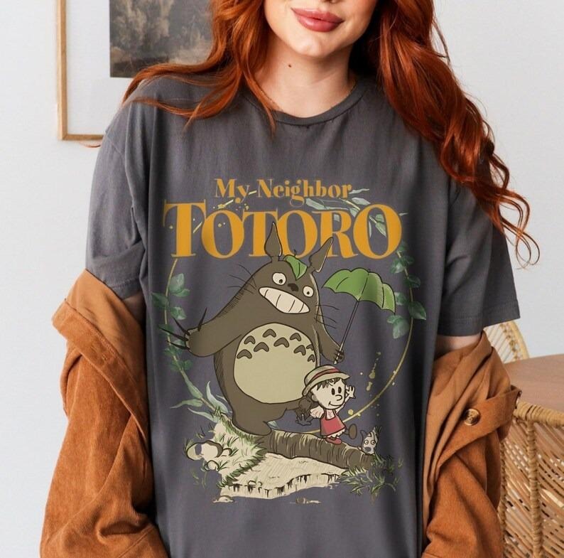 Studio Ghibli T-Shirt, Totoro Fan Gift, Totoro T-Shirt, Studio Ghibli Shirt, Totoro Inspired Ghibli, Anime Lover Gift