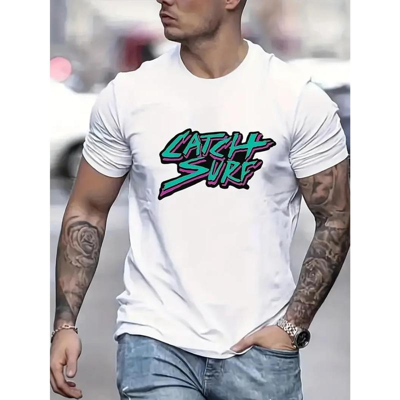 Stylish Men's Printed T-Shirt, Stylish Short Sleeve Cotton T-Shirt, Breathable, Moisture Wicking, Casual Summer T-Shirt, Perfect for Daily Wear and Outdoor Activities Made in USA