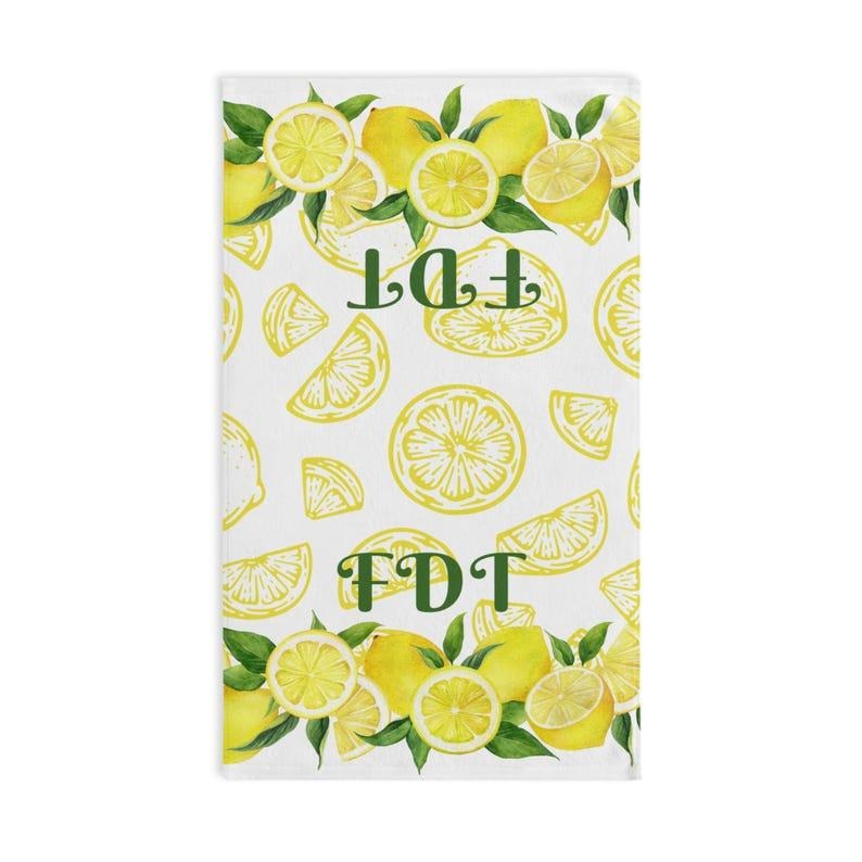 Subtle Anti-Trump FDT Lemons Hand Towel Political Statement Kitchen Towel Resist Trump Impeach Trump Protest Towel Activist Gift Anti DOGEstyle{n002}2