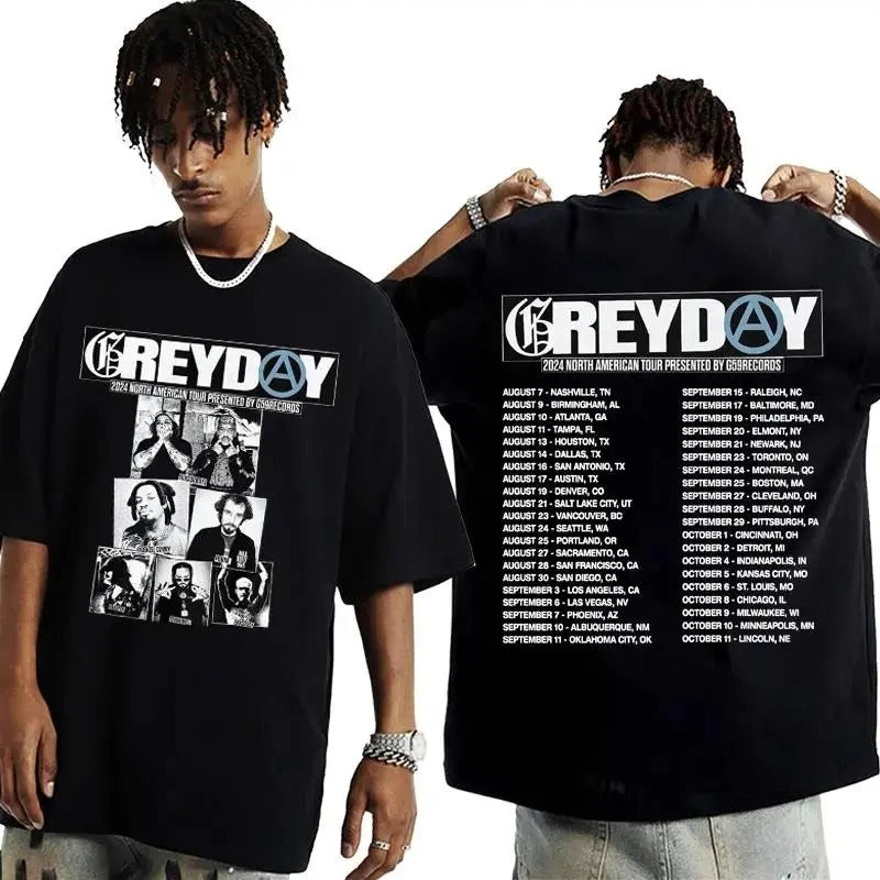 Suicideb0ys 2024 Tour 2 Sides Tee, Hip Hop Gothic Vintage Style, Concert Outfit, Unisex Short Sleeve Tee Shirt, Casual Clothing