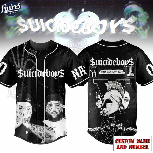 Suicideboys Grey Day Tour 2024 Baseball Jersey - Padres Jersey Oasis: Elevate Your Baseball Style Game