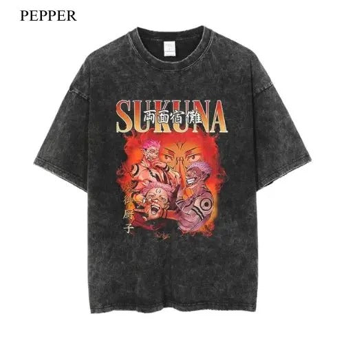 Sukuna Ritual Script Vintage T-Shirt Gift For Him Menswear Top