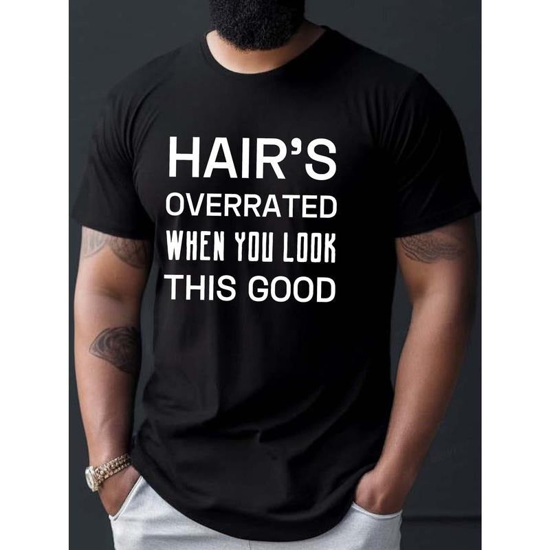 Summer Essential Men's Casual Short Sleeve Print Tee Top - Letters Tees Design Made in USA