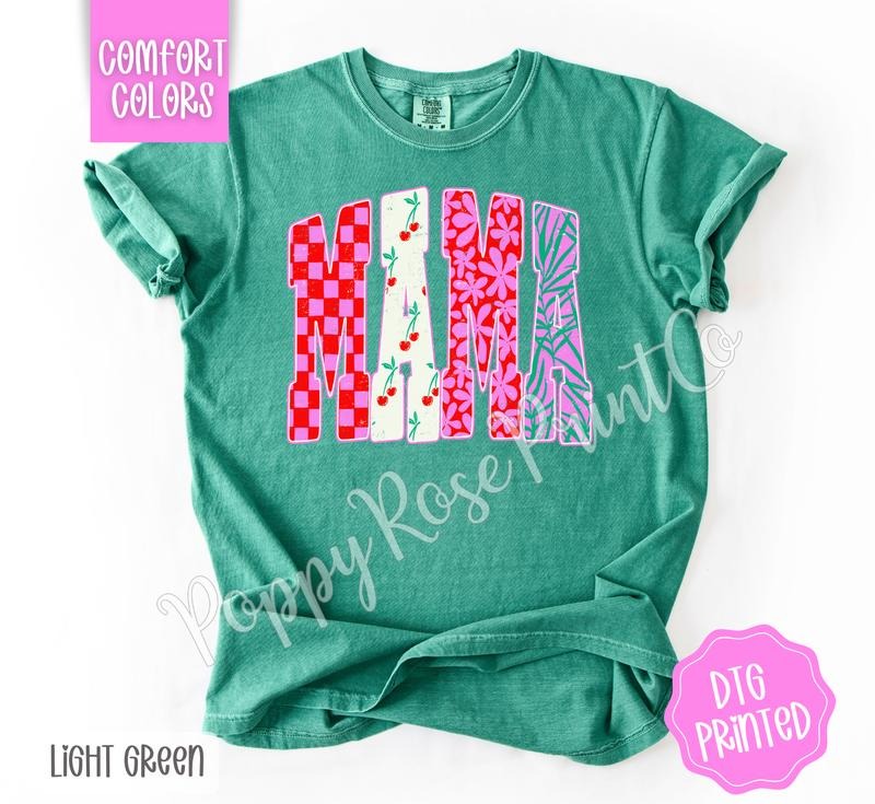 Summer Mama Shirt Comfort Colors, Preppy Mom Tshirt Hoodie, Sweatshirt | WearSparks.com