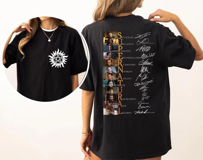 Supernatural T-Shirt, Supernatural Vintage T Shirt, Gift For Woman and Man Unisex T-Shirt Sweatshirt Hoodie Casual Cotton Fashion Top Womenswear Basic