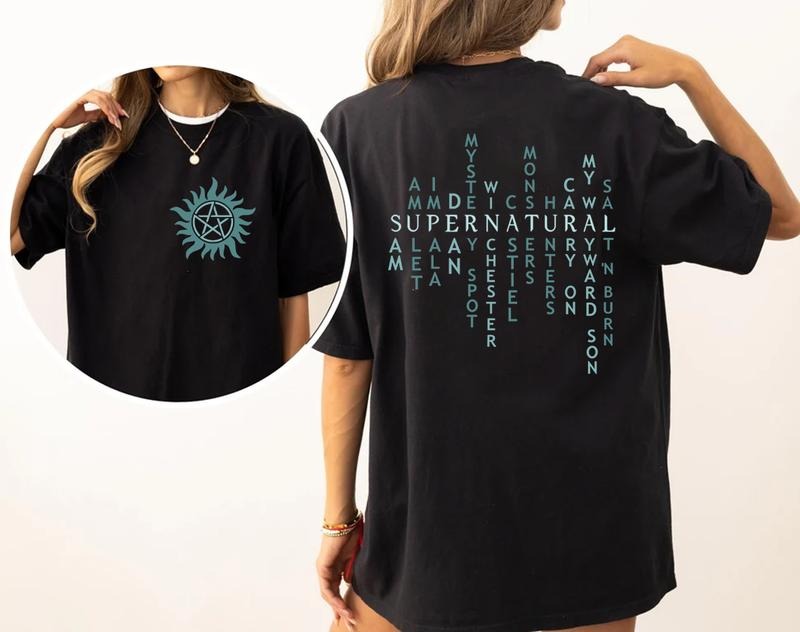 Supernatural T-Shirt, Supernatural Vintage T Shirt, Gift For Woman and Man Unisex T-Shirt Sweatshirt Hoodie Casual Cotton Fashion Top Womenswear Basicstyle{n002}2