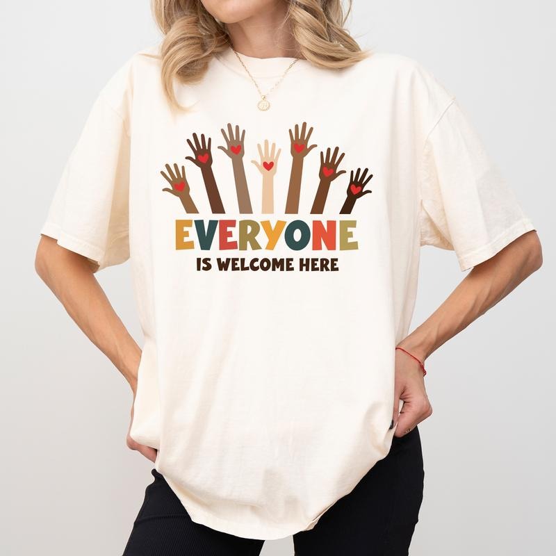 Support Idaho Teacher Comfort Colors Shirt, Everyone Is Welcome Here T-shirt, Equality Graphic Tee, Equal Rights...