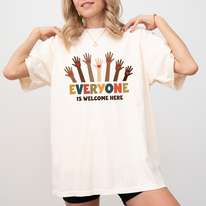Support Idaho Teacher Comfort Colors Shirt, Everyone Is Welcome Here T-shirt, Equality Graphic Tee, Equal Rights Clothing, Inspirational Outfits