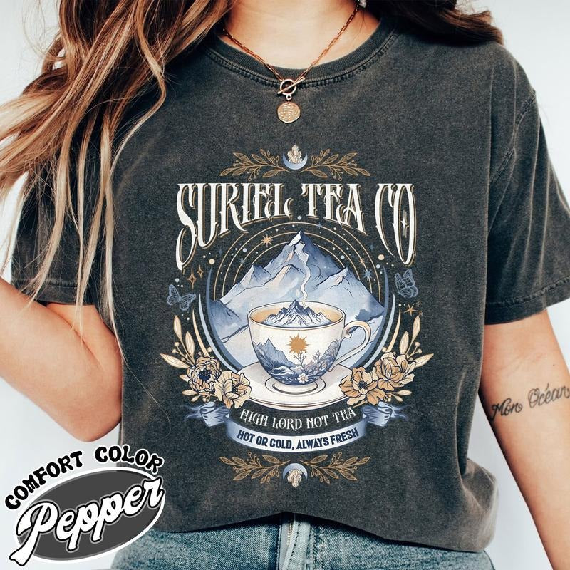 Suriel Tea Co Suriel Tea Co T Shirt ACOTAR Shirt Read Books Stay Weird Things for Book Lovers Bookish Gifts for Guys Suriel Tea T Shirt