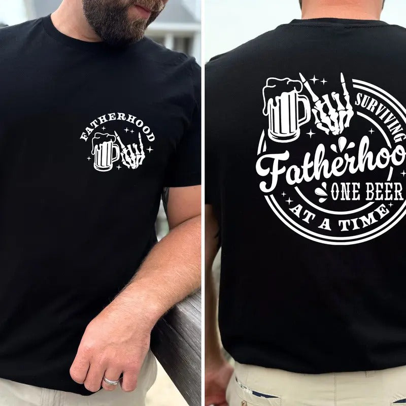 Surviving Fatherhood One Beer At A Time T-shirt Gift For Dad Beer T-shirt Dad Life Shirt Fathers Day Sweatshirt Funny Husband Shirt