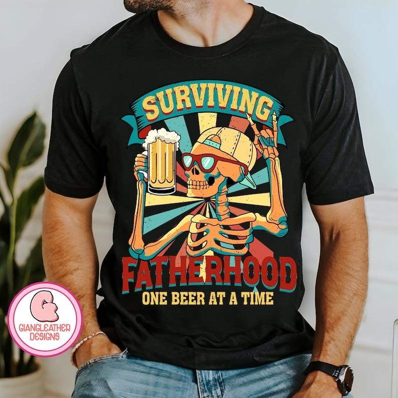 Surviving fatherhood one beer at a time shirt