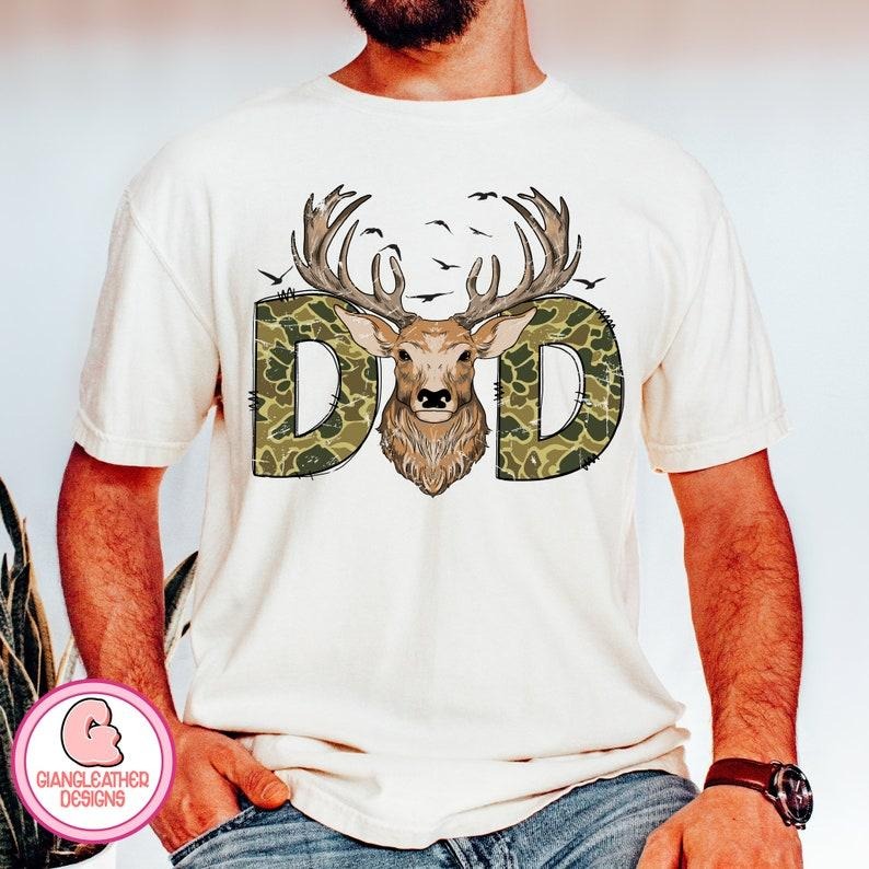 Hunter Dad Shirt/T-shirt/Hoodie/Sweater, Deer Hunting Hunter Dad,Hunting Shirt,Best Buckin Dad Ever ,Deer dad ,father's...