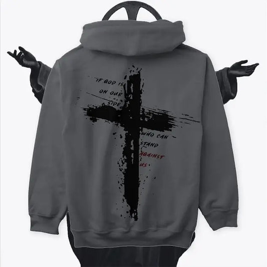 CROSS "If The God is on our side, Who can stand against us?" Hoodie/Sweatshirt | Cross | Gym | God  T-shirt, sweater and Hoodie