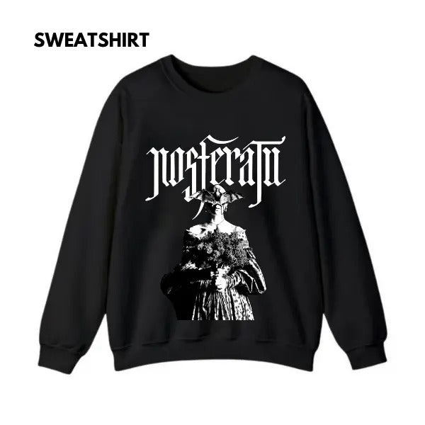 N0sferatu Vamp Graphic Unisex Crewneck Sweatshirt/T-Shirt, For Him, For Her, Unisex Style, 100% Cotton, Pullover Crewneck Sweatshirt