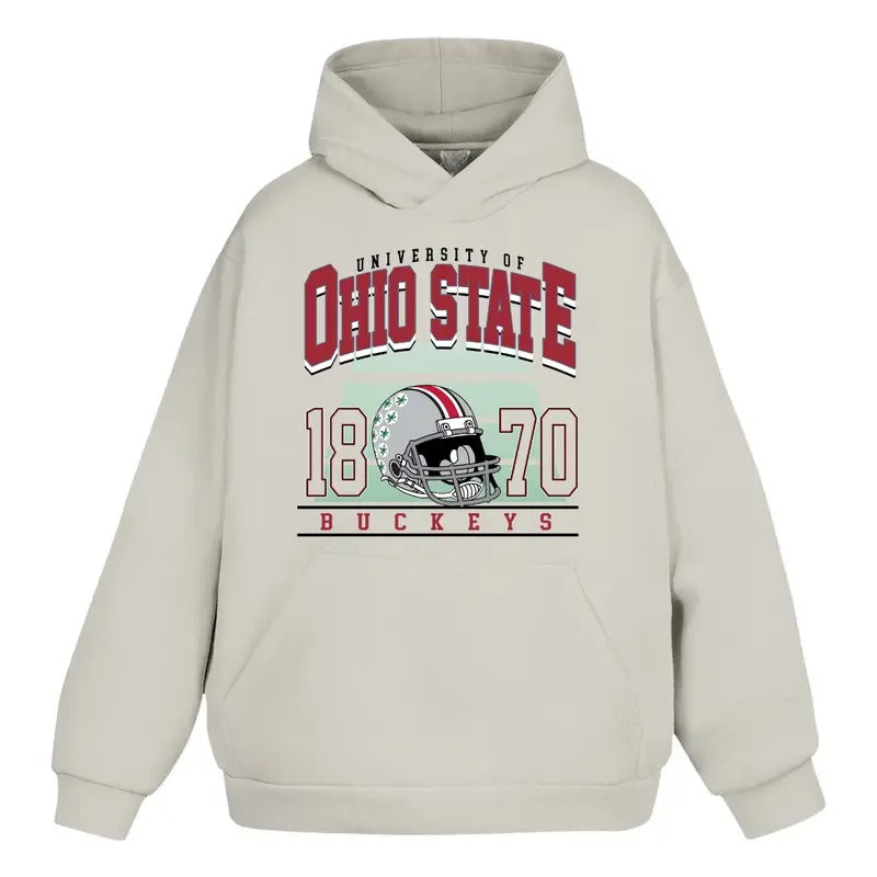 Vintage Ohio University of Ohio State Hoodie/Sweatshirt/T-Shirt, For Men and Women - Unisex Style, 100% Cotton, Pullover