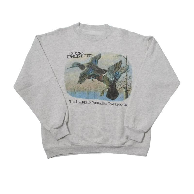 Vintage Duck Unlimited Crewneck Sweatshirt/T-Shirt, For Men, For Women, Unisex Style, 100% Cotton, Pullover Crewneck Sweatshirt