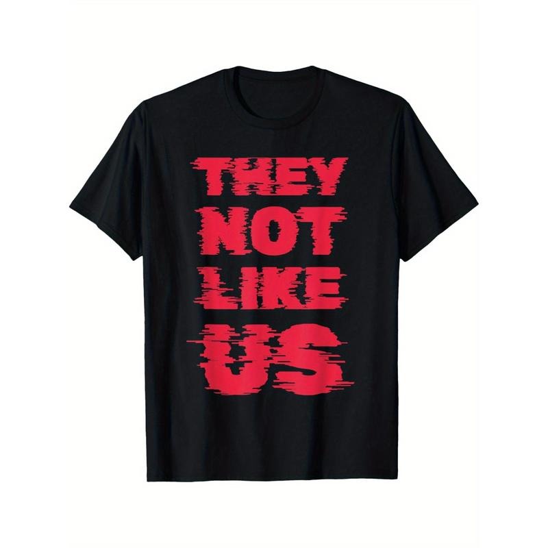 THEY NOT LIKE US NOT LIKE US T-Shirt Cotton Crew Neck T-Shirt, Casual Soft Men's T-Shirt Summer Tee made in usa