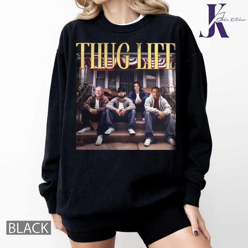 THUG LIFE BLUE VER 3 SHIRT, Kamala Harris President 2024 Shirt, Fashion SWEATSHIRT AND HOODIE