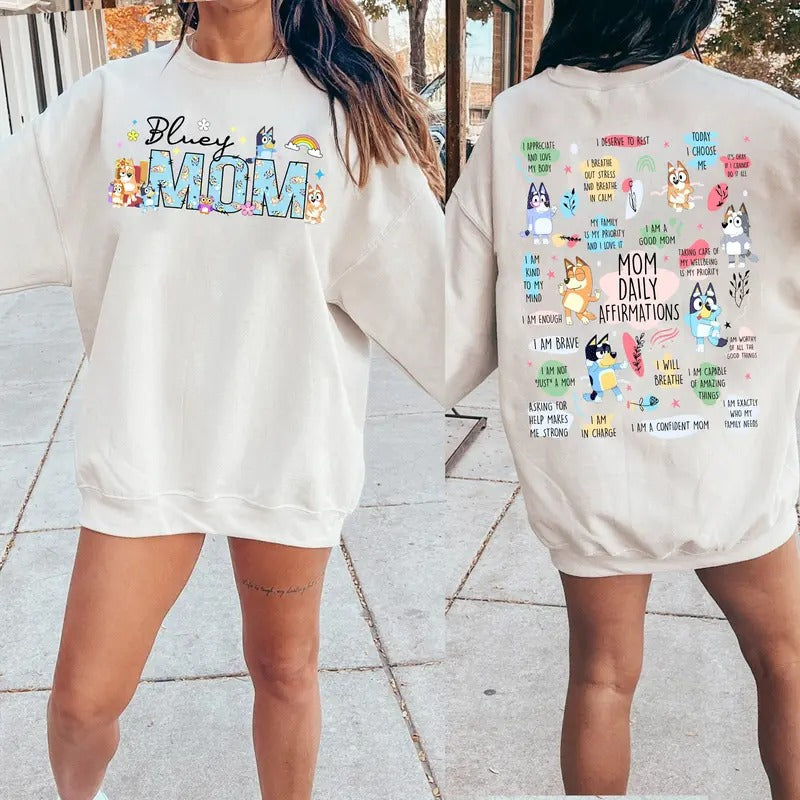 TRENDING Retro Mom Sweatshirt, Mom Shirt, Mom Daily Affirmation Shirt, Mama Shirt, Happy Mother's Day Shirt, Best Mom Ever Shirt