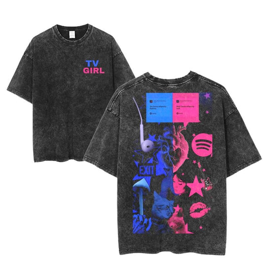 TV Girl You Know Where To Find Me Shirt, Retro Indie Music Tee, Y2K Aesthetic Heart & Lyrics Design, Soft Graphic T-Shirt, Unisex Tour Merch