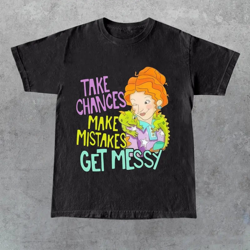 Take Chances Make Mistakes Get Messy Shirt, Miss Frizzle Shirt, Magic School Bus shirt, Teacher shirt, Back to School Shirt Cotton Fit, Gift for Her, Gift for Him, Gift for Friend