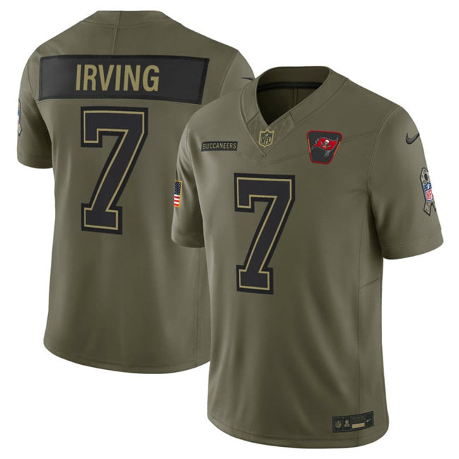 Tampa Bay Buccaneers #7 Bucky Irving Olive 2025 F.U.S.E. Salute to Service Limited Style 2