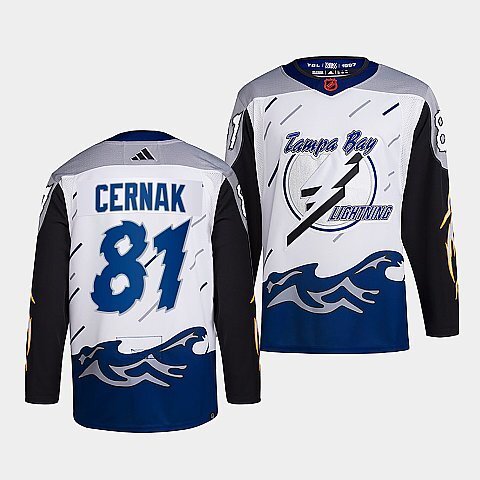 Tampa Bay Lightning #81 erik-cernak-white-2022reverse-retro-2.0-authentic-primegreen-jersey