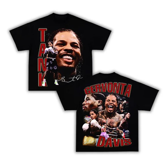 "Tank" Gervonta Davis T-Shirt everyday tee co t-shirt retro shirts Boxing T-shirt, Boxer Tee, Sports Shirt, Athletic Tee, Fitness Gift, Workout T-shirt Crewneck Clothing Cotton Menswear Top Polyester Underwear Gamis